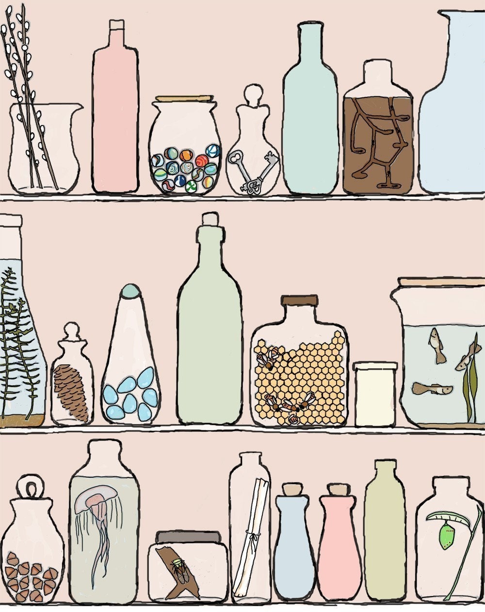 art print 11x14: medicine cabinet for SAD afflictee