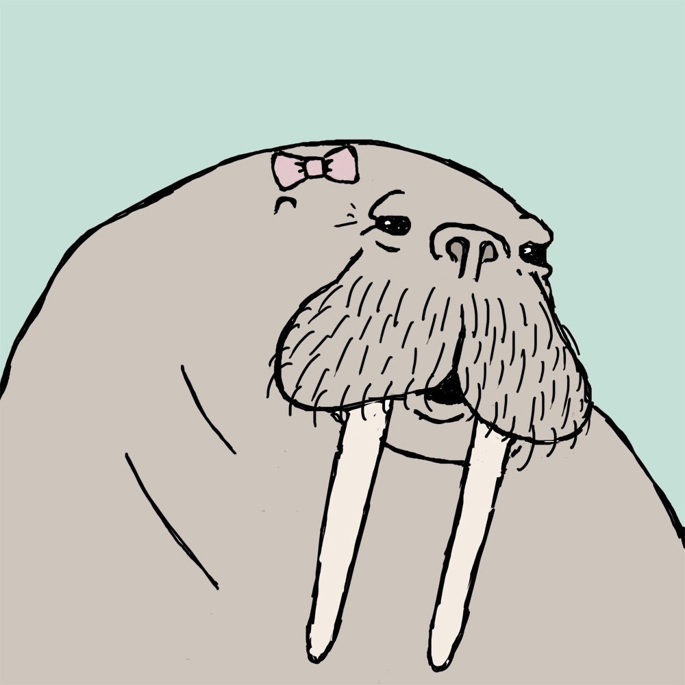 art print: walrus portrait no. 1