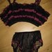Vintage 50s 60s SHEER NYLON Chiffon PANTIES and Bra Top Frilly Rhumba Ruffle Pinup Set