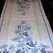 Vintage Blue Morning Glory Towel 17" X 29"