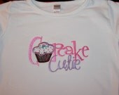 TLB Boy or Girl Personalized Birthday Boutique Cupcake Cutie Embroidered Shirt