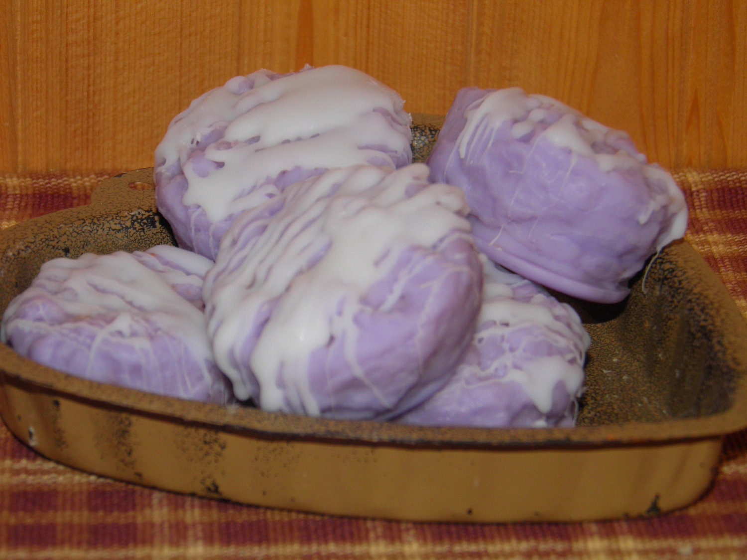 Lavender Vanilla Wax Melts - Grubby Cakes Tarts - Handpoured - Primitive