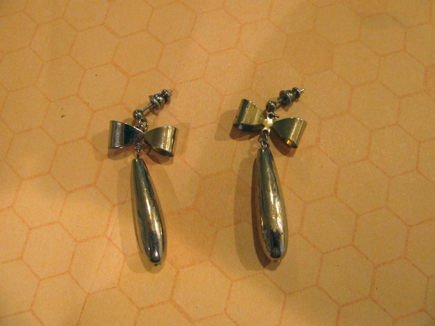 Vintage Silver Bow Earrings