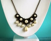 Pearl and Antique Brass Necklace