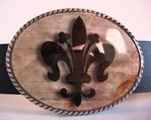Fleur-de-lis Belt Buckle - Jada Belt Buckles - Wearable Art Belt Buckle