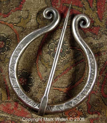 Hand Forged Stainless Steel Cloak Pin Medieval By Blacksmiths3