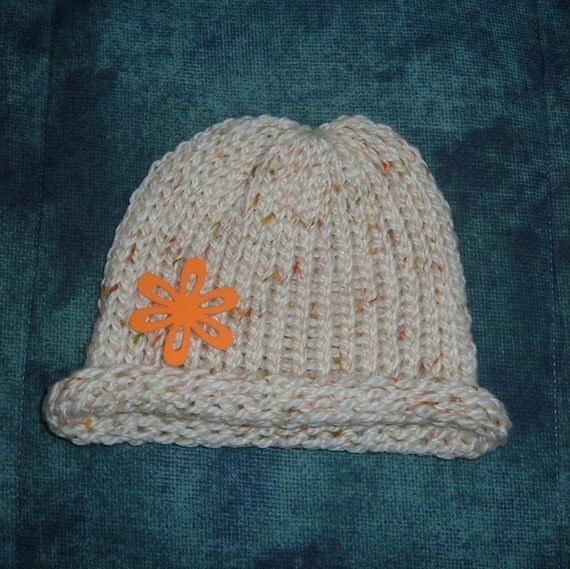 Knit Toddler Hat - FLOWER POWER