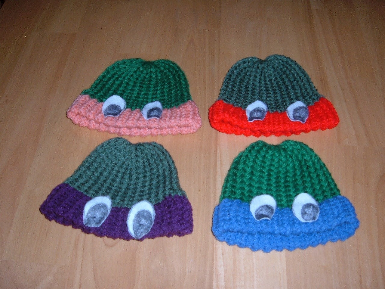 Custom Knit Hat - TURTLE POWER