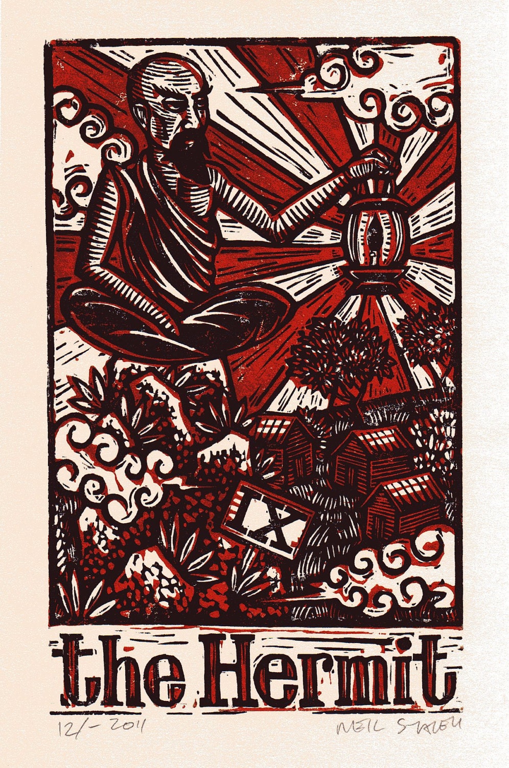 The Hermit Tarot Print