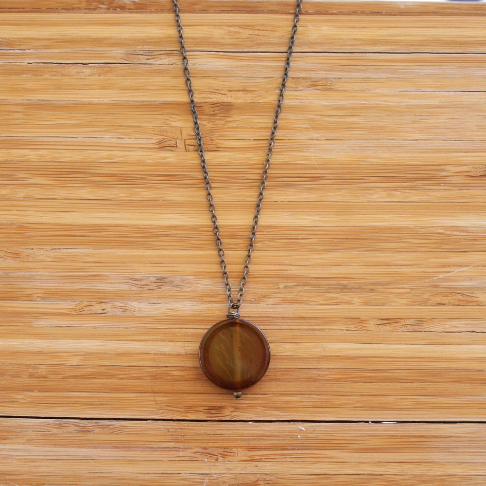Camilla - Yellow and Tortoise Agate Necklace