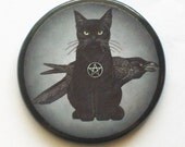 Pagan CAT and RAVEN Black Talisman Amulet Witch Wicca