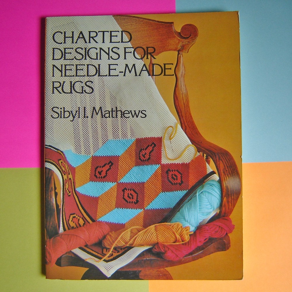 Vintage Needlepoint Pattern Book Charted Designs by ChockaBlock
