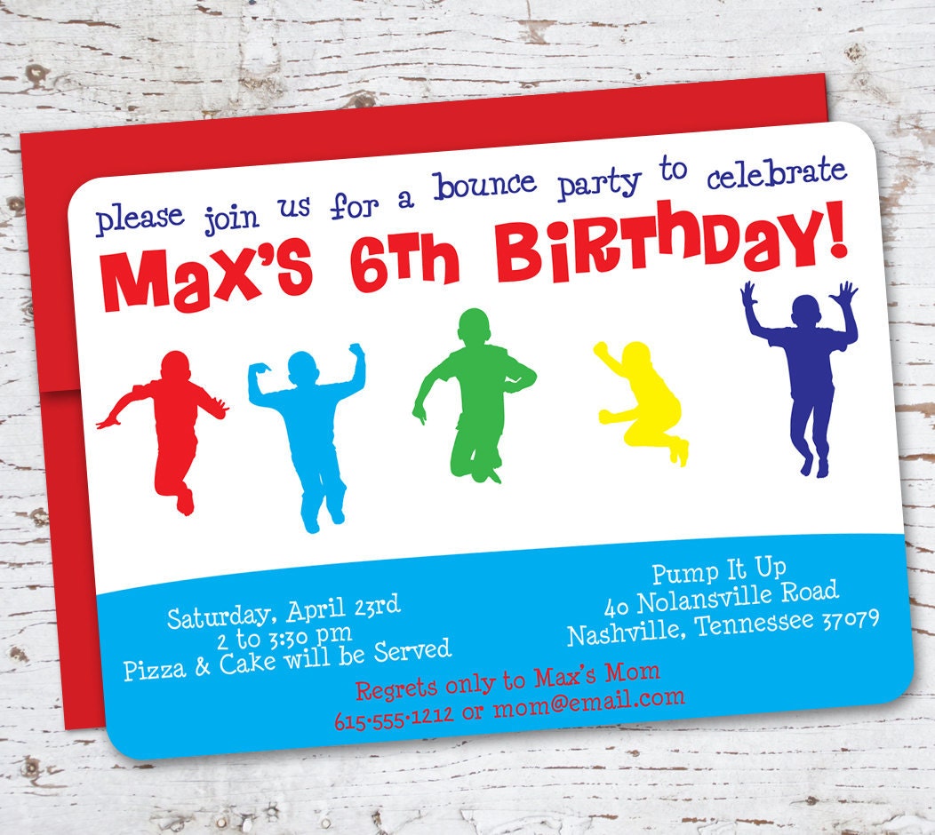 Bounce House Birthday Party Invitation Il_170x135
