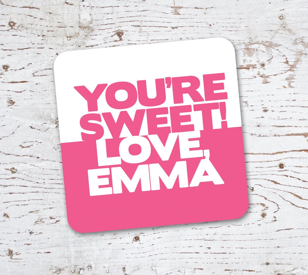 Valentine Stickers or Tags . Pink Sweets . for Favors, Treat Bags and Envelope Seals Il_570xn