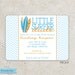surf board baby shower . sip and see invitation chevron  "little surfer dude"