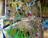 5x7 Layers of Graffiti Painted Pillar Fine Art Print