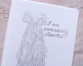 Jane Austen card by Yardia - Pride and Prejudice, Regency fashion illustration