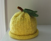 Lemon Baby Hat - Wool - 6-18 Months - Made-to-Order