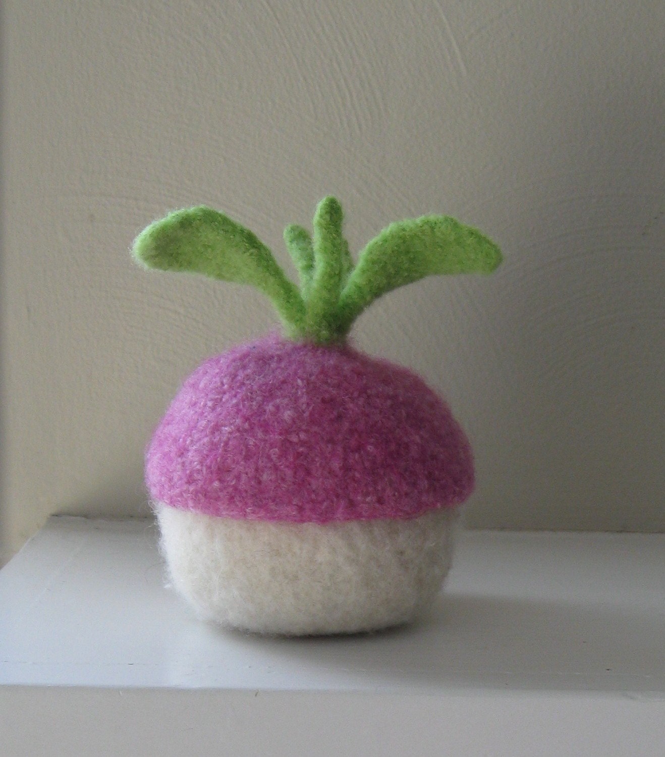 Rutabaga Jar with Removable Lid - Felted Wool - Bowl - In Stock - Ready to Ship