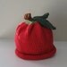 Apple Hat - Red Delicious - Baby- Harvest - Autumn - Fall - Cotton Blend - Photography Prop - Everyday Use - 6 - 18 Months - Made to order