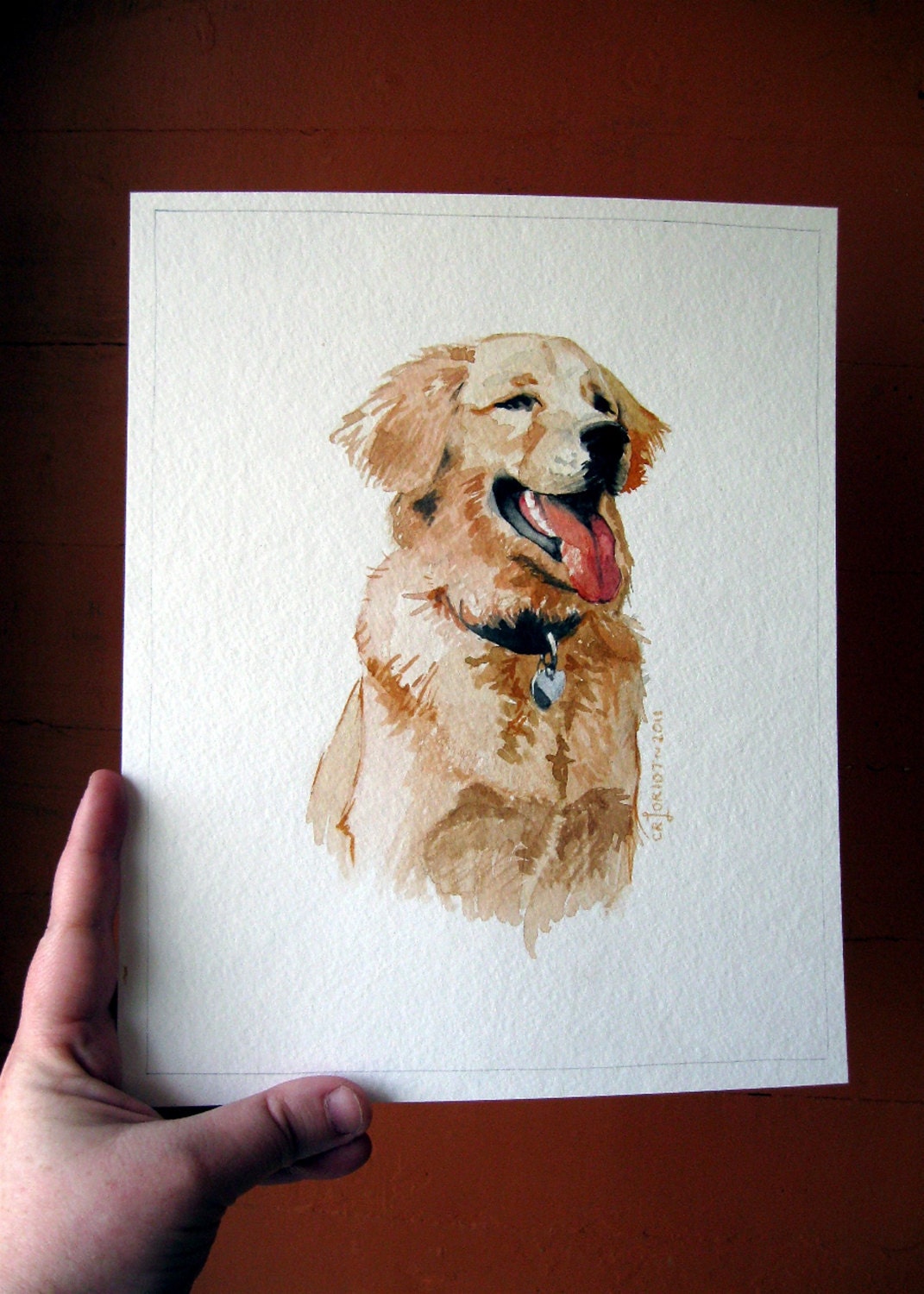 Watercolor Portrait in Full Color.  8x10 inches. Custom Made for You.