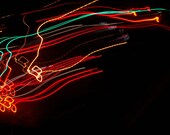 Photo. Jellyfish. Abstract Lights at Night.