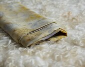 Pure Silk Square Scarf, yellow, blue and tan, simple minimal abstract pattern, naturally dyed and printed woman scarf