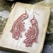 lace earrings -CALLISTA- long earrings - blush pink