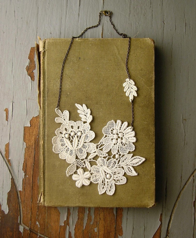 teatime in the garden lace necklace