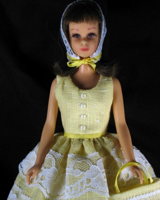Yellow Spring Dress and Bonnet for Francie