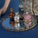 Barbie Sized Perfume Bottles and Mirror Vanity Tray Set 3