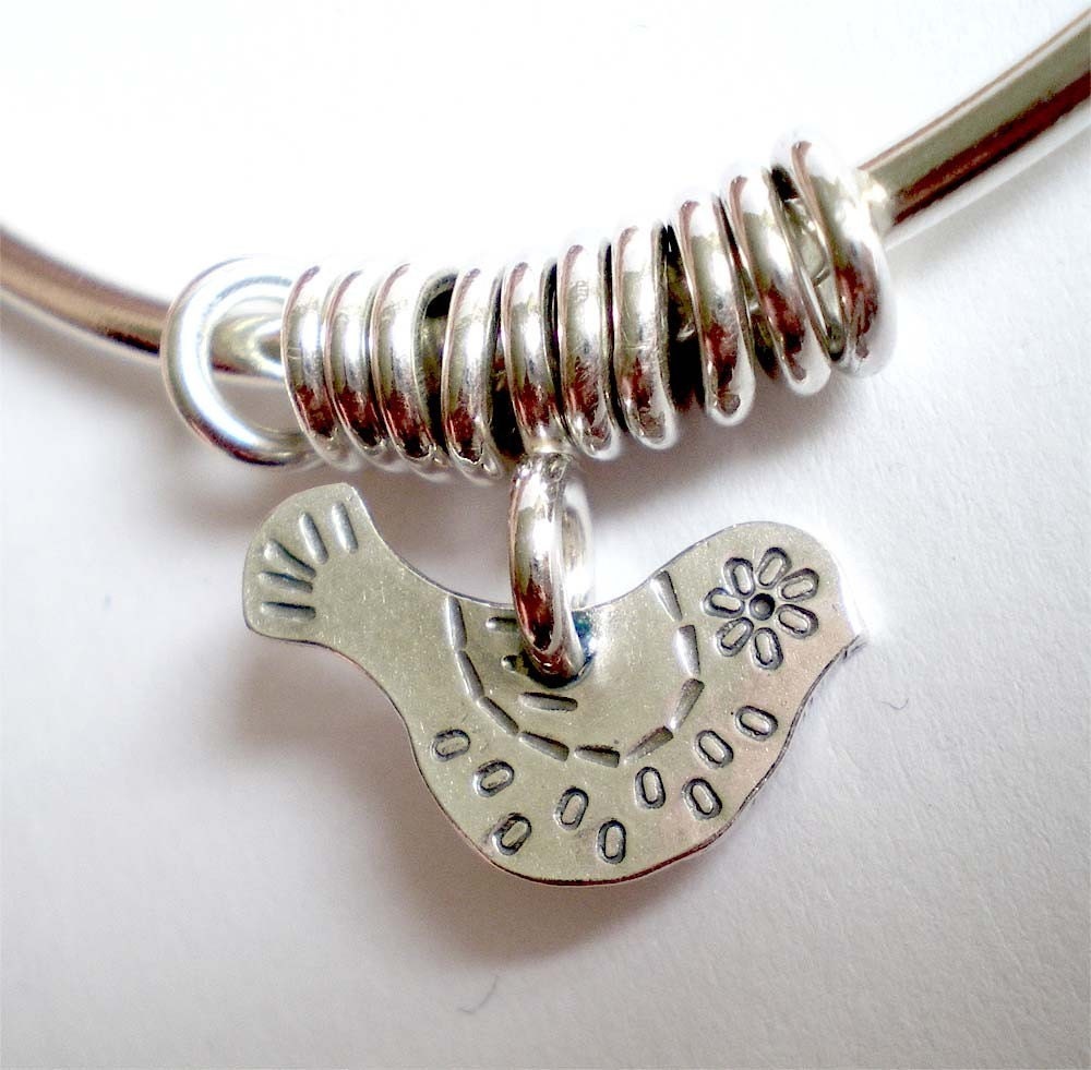 Silver Bird Bangle