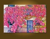 Miami Bougainvillea -- 20 x 30 inch ORIGINAL OIL PAINTING - ready to hang - ElizabethGraf Miami Bougainvillea -- 20 x 30 inch ORIGINAL OIL PAINTING - ready to hang - ElizabethGraf