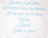 Wedding Handkerchief 100% Italian Linen Personalized and Custom