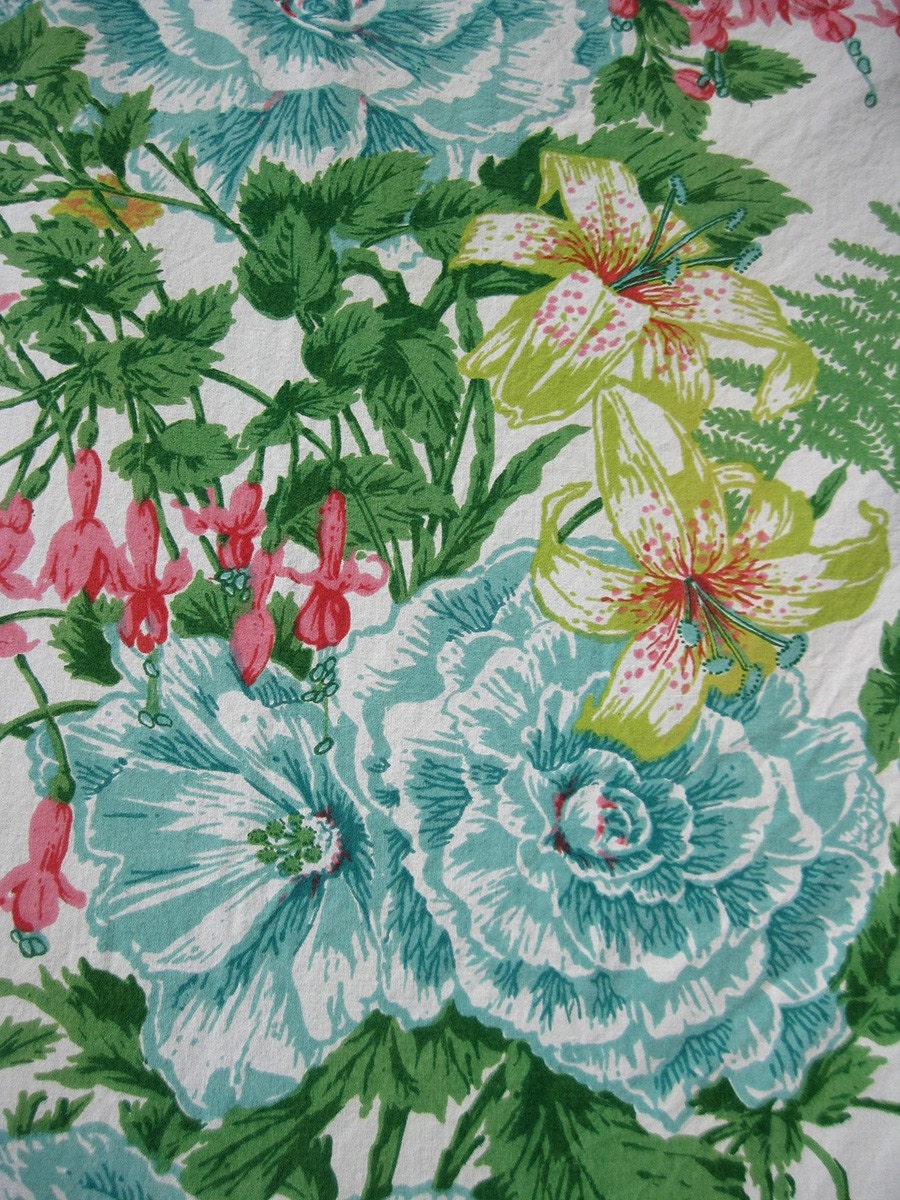 Botanical Beauty Vintage Fabric Panel