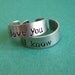 Star Wars Rings- Han & Leia -Pair of Adjustable His and Hers Aluminum Rings -your choice of font
