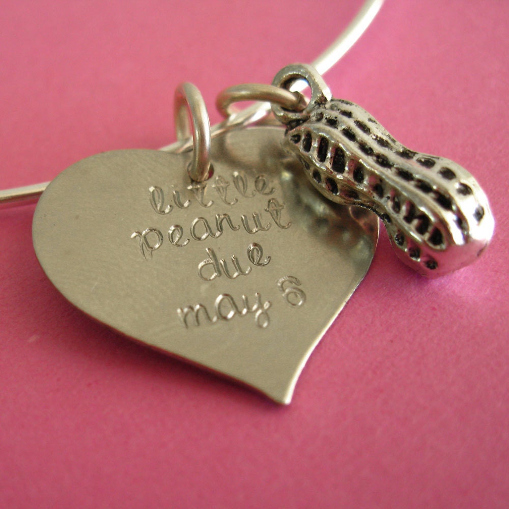 Little Peanut Baby Due Date Bangle Bracelet