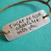 Personalized quote bracelet on cotton cord - tie on or adjustable sliding knot hand stamped