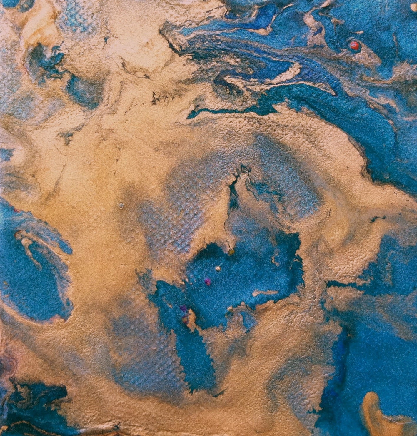 Items similar to Blending thru Melting Oil Pastel Abstract 4 in. x 4 in