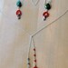 Turquoise and Red coral sterling silver lariat necklace fair trade silver - True Love