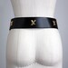 LEATHER BELT 1980s Vintage Paloma Picasso Black Leather Belt