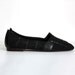 VINTAGE BLACK FLATS 1990s Vintage Black Leather And Suede Woven Loafer Flats Sz 9 1/2 9.5