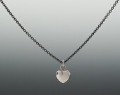 Tiny Silver Heart on a Chain