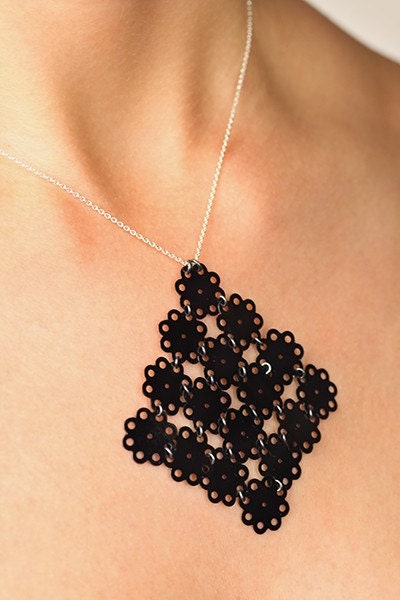 sequin wide diamond necklace - all colors