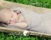 DELUXE Kitten Boutique Hand Knit Hat and Cocoon Pod Wrap SET 0-3 months Newborn Baby Photo Prop