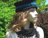 Silk Sari ribbon Crocheted Hat