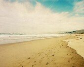 Beach Photography - California landscape golden sand oceanside coastal summer photograph nature aqua fine art decor 8x10 - Amber Strand