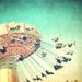 Carnival Photography - kids room decor - Whimsical print aqua peach colorful circus wall art vintage nursery decor 8x8