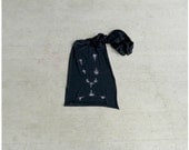 Taurus Rising - jersey summer scarf - taurus constellation on heather black jersey - zodiac print - birthday gift for him / for her