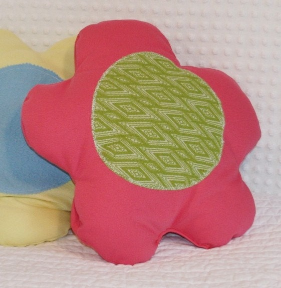 Flower Pillow Vintage Fabric Retro Style
